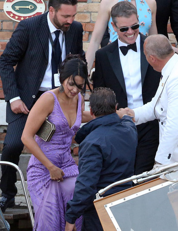 Matt Damon no casamento de George Clooney e Amal Alamuddin